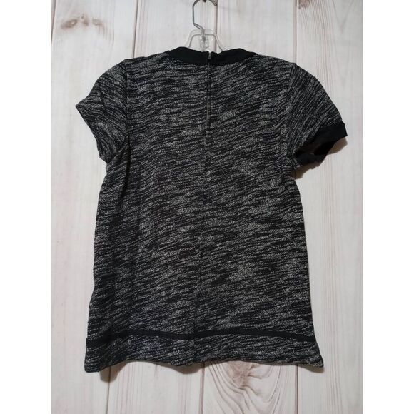 Madewell Sweater Ladies Medium Black Short Sleeve Round‎ Neck Embellished - Picture 2 of 8